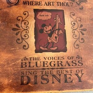 Disney Brown and Black Bluegrass Album Mickey where art though brand new